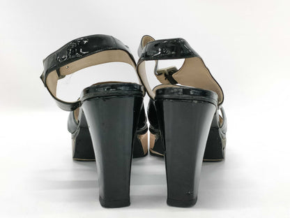 CHANEL CHANEL Clear Heel Sandals Size 37 1/2