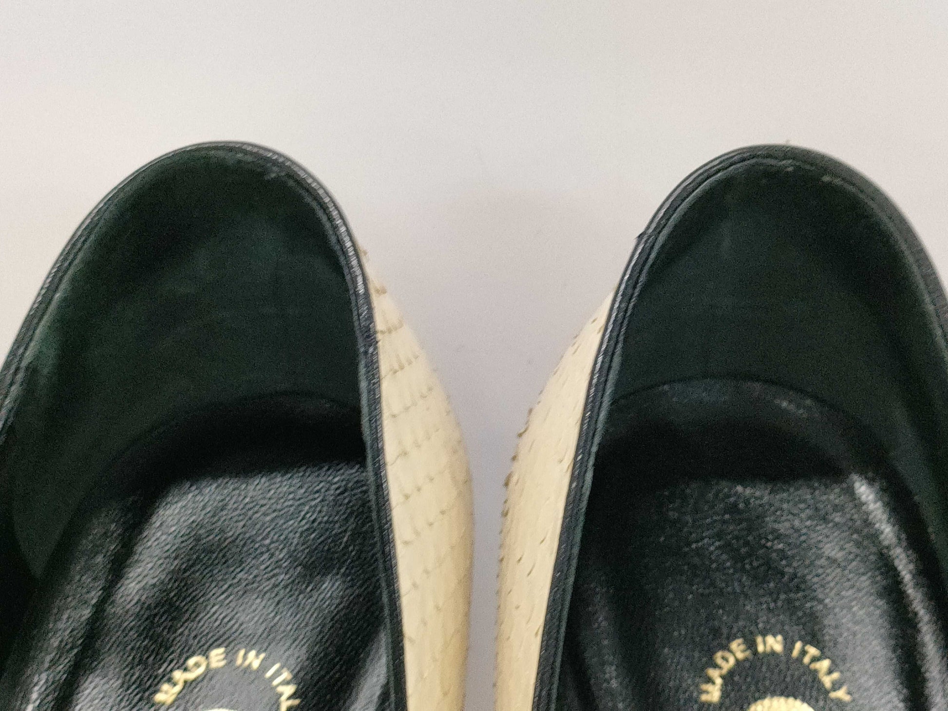 CHANEL CHANEL Python Two-tone Heel Pumps Size 37