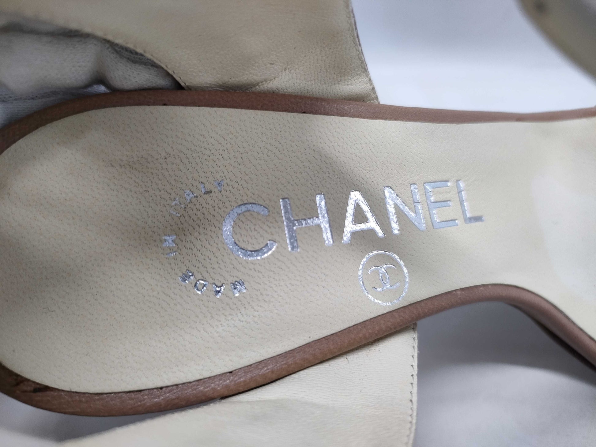 CHANEL CHANEL Coco Mark Chain Heel Sandals Size 35 Sandals