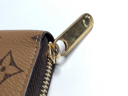 LOUIS VUITTON M82444 Louis Vuitton Monogram Reverse Zippy Wallet with IC Tag and G Hardware