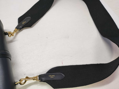 CELINE Teen Soft 16 Seize Shoulder Bag in Black. Includes dust bag and shoulder strap.