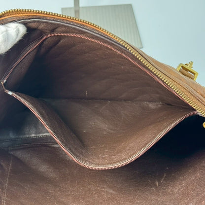 CHANEL Matelasse Chain Tote Bag Brown