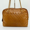 CHANEL Matelasse Chain Tote Bag Brown