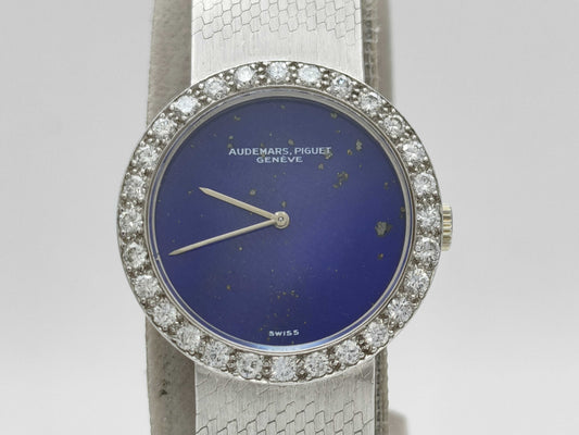 AUDEMARS PIGUET 54667 Lapis Lazuli Dial Hand-Wound 18K White Gold Women's Watch