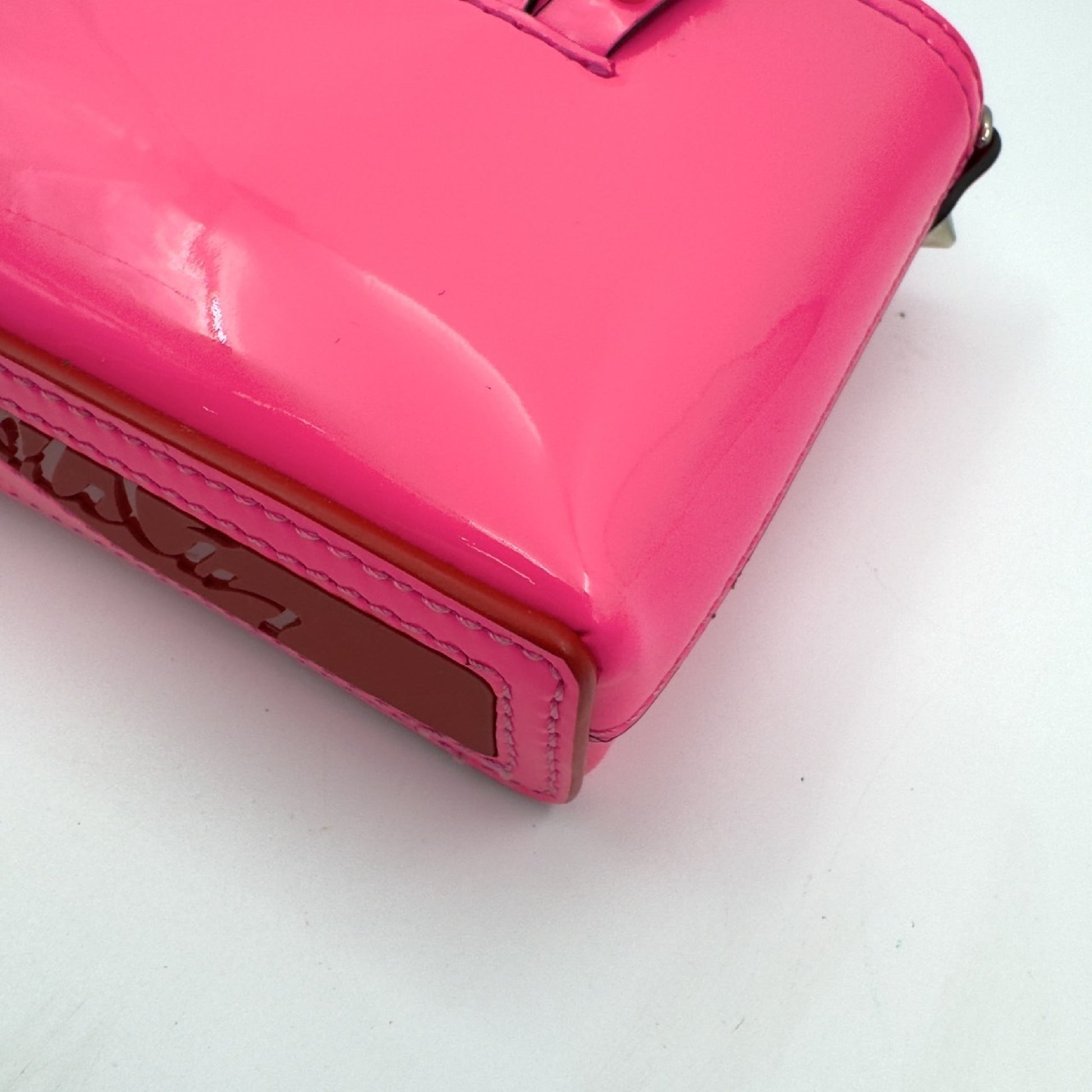 Christian Louboutin Enamel Pink 2-Way Shoulder Bag