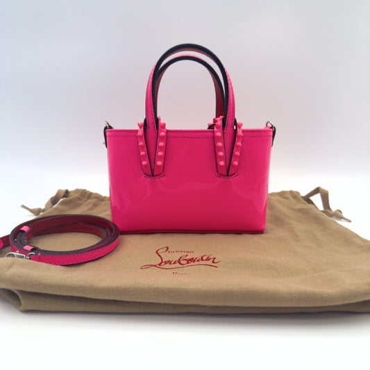Christian Louboutin Enamel Pink 2-Way Shoulder Bag
