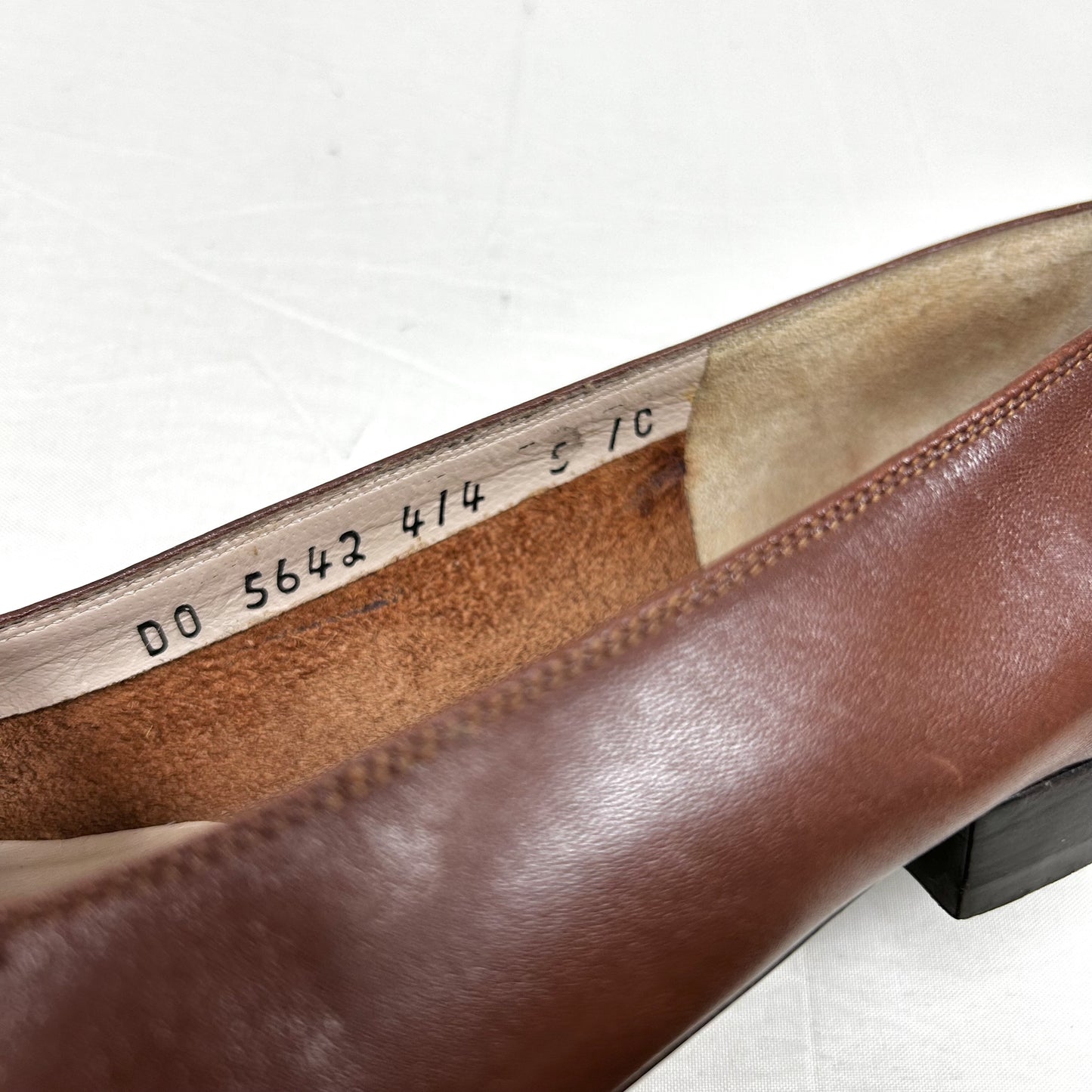 Salvatore Ferragamo Salvatore Ferragamo Flat Pumps 5/C Leather Brown Ribbon Pumps