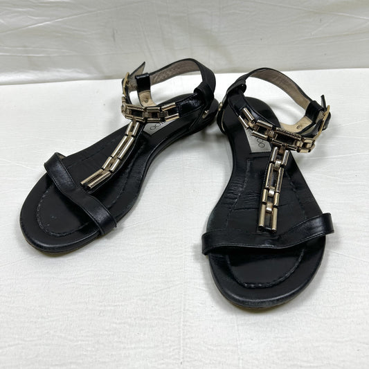 JIMMY CHOO JIMMY CHOO Metal Chain T-Strap Flat Sandals Size 35