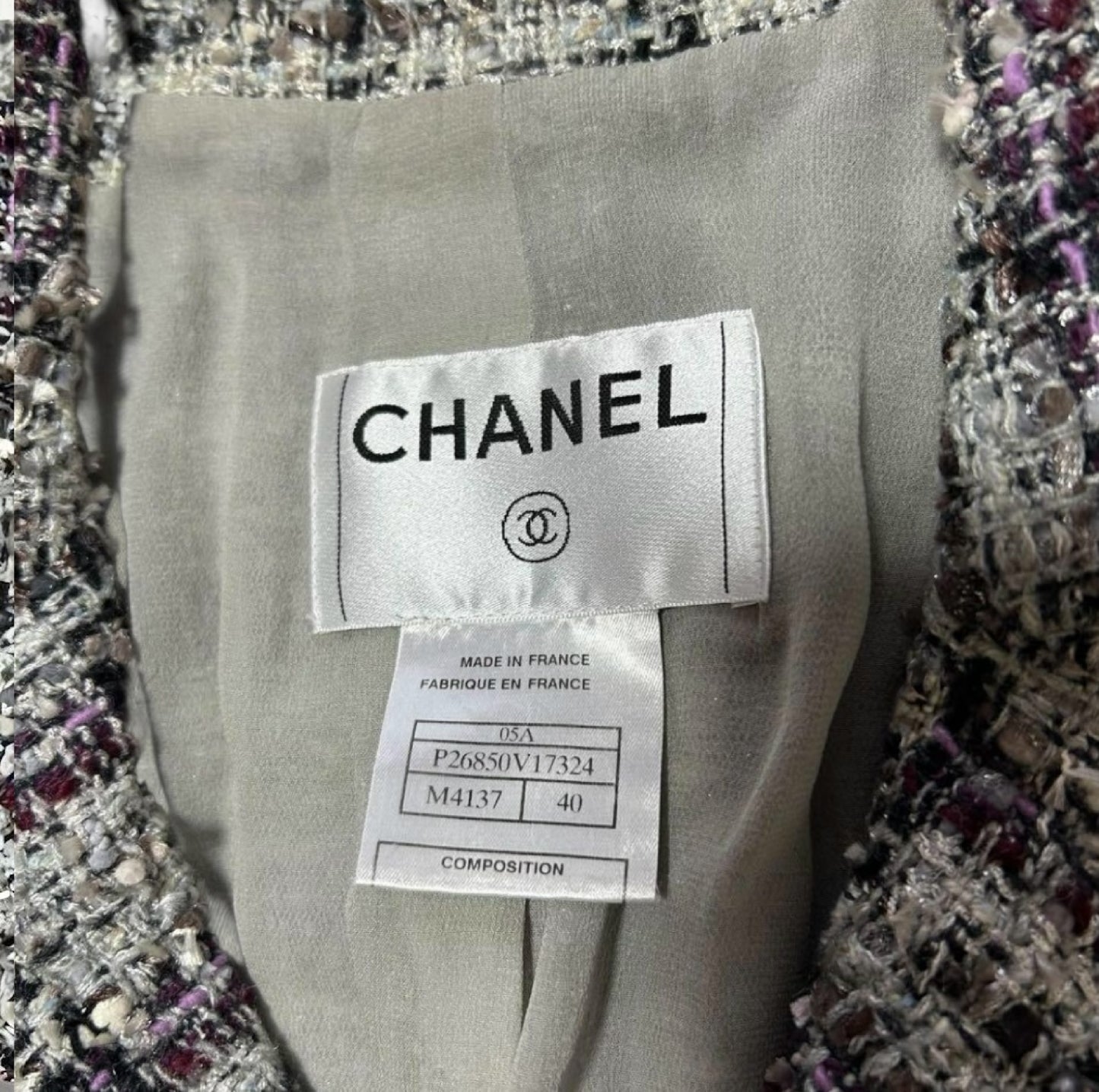 CHANEL CHANEL Tweed Jacket Size 40 Karl Lagerfeld Period Jacket