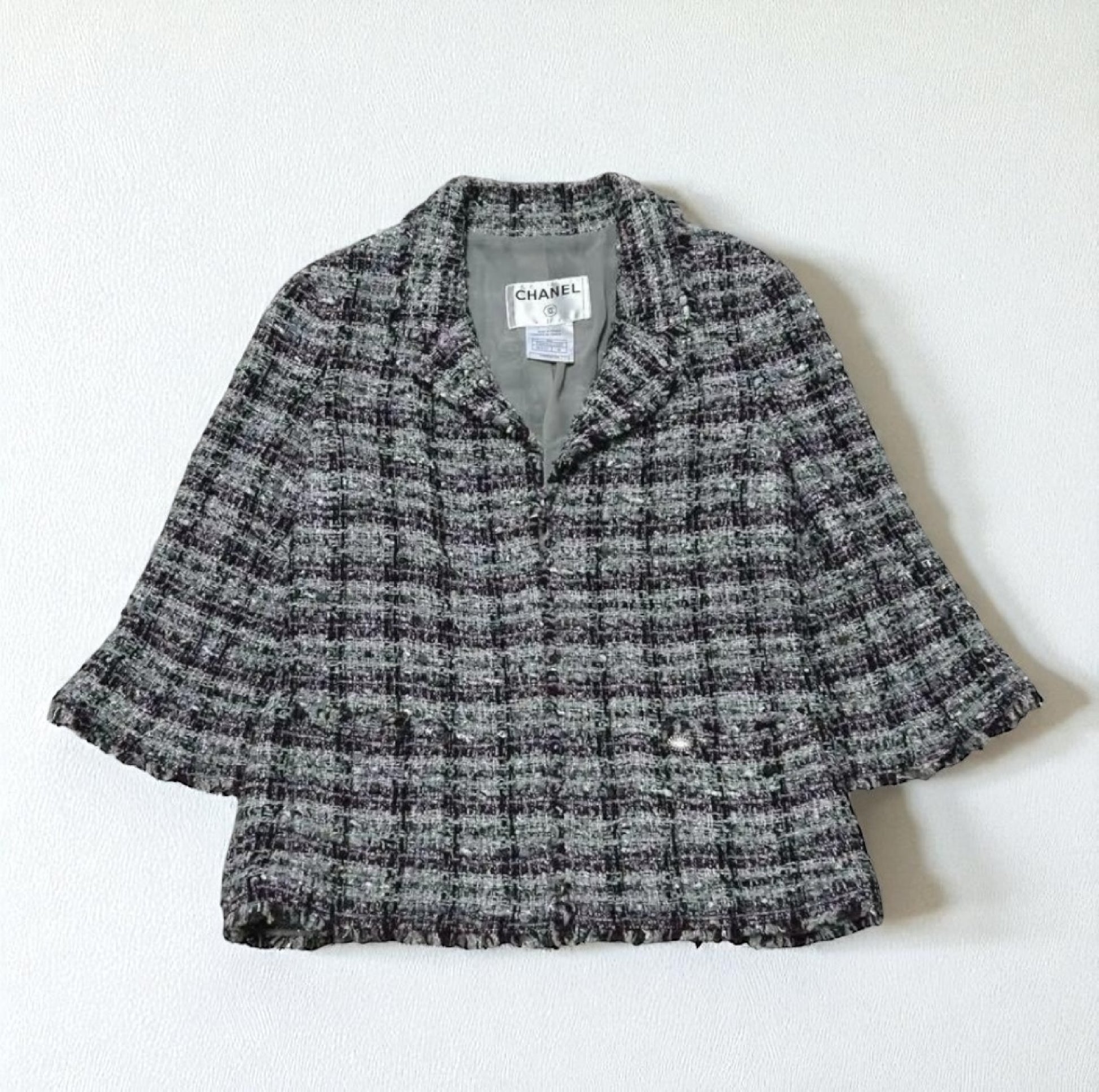 CHANEL CHANEL Tweed Jacket Size 40 Karl Lagerfeld Period Jacket