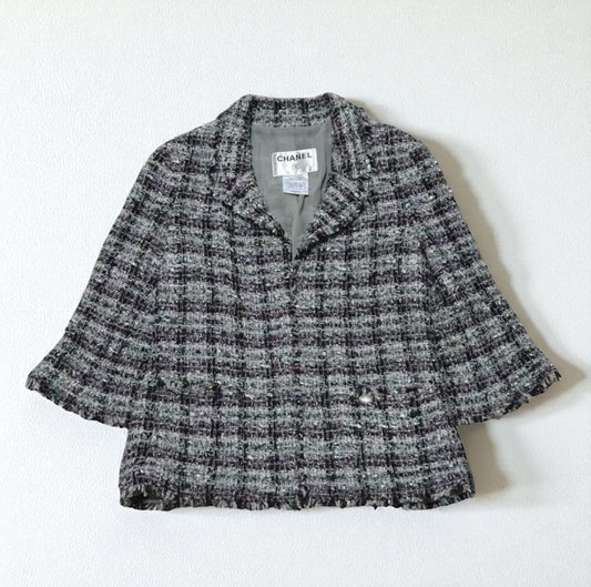 CHANEL CHANEL Tweed Jacket Size 40 Karl Lagerfeld Period Jacket