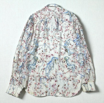 Dior Dior Sorayama Sexy Robot Silk Shirt, All-Over Print, Size 39, Long Sleeve Shirt