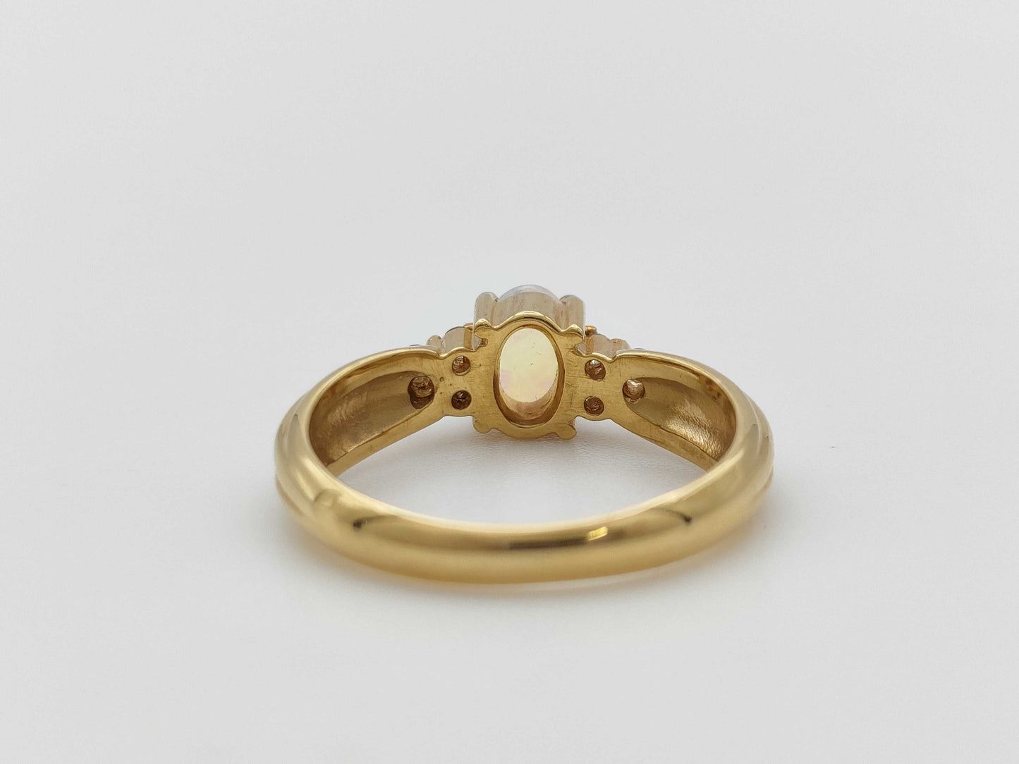 OP 0.29ct D 0.08ct K18 3.9g Ring 