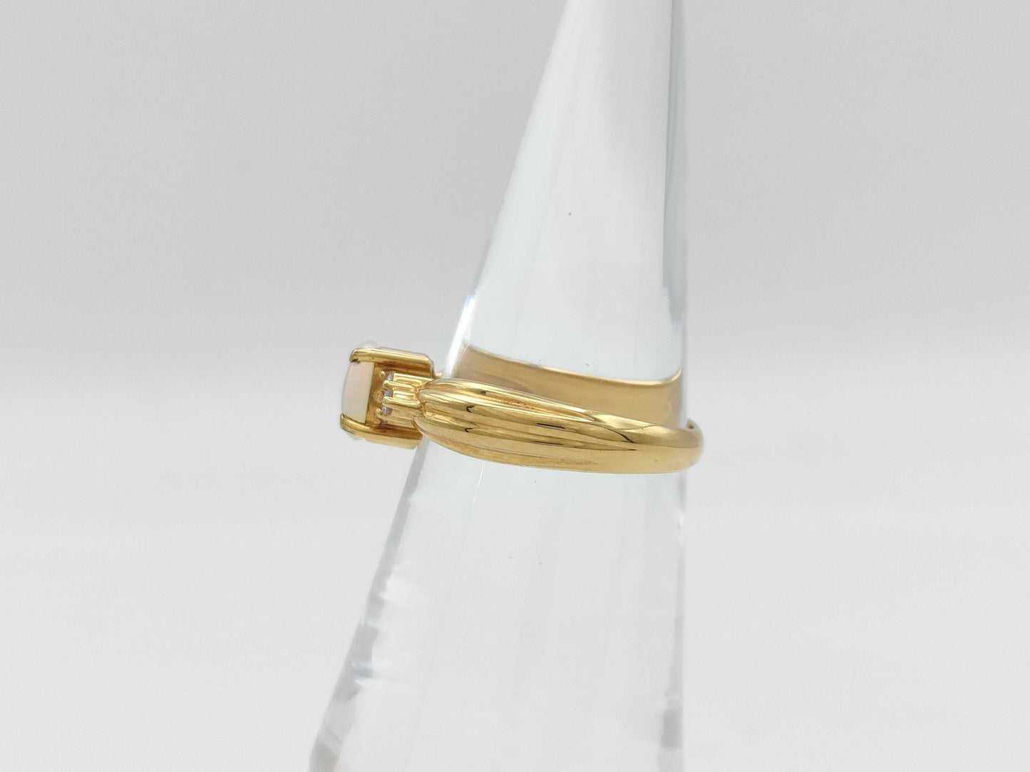 OP 0.29ct D 0.08ct K18 3.9g Ring 