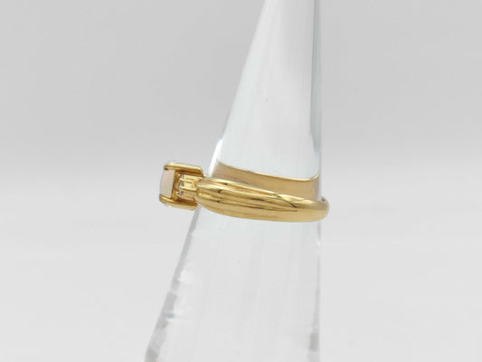 OP 0.29ct D 0.08ct K18 3.9g Ring 