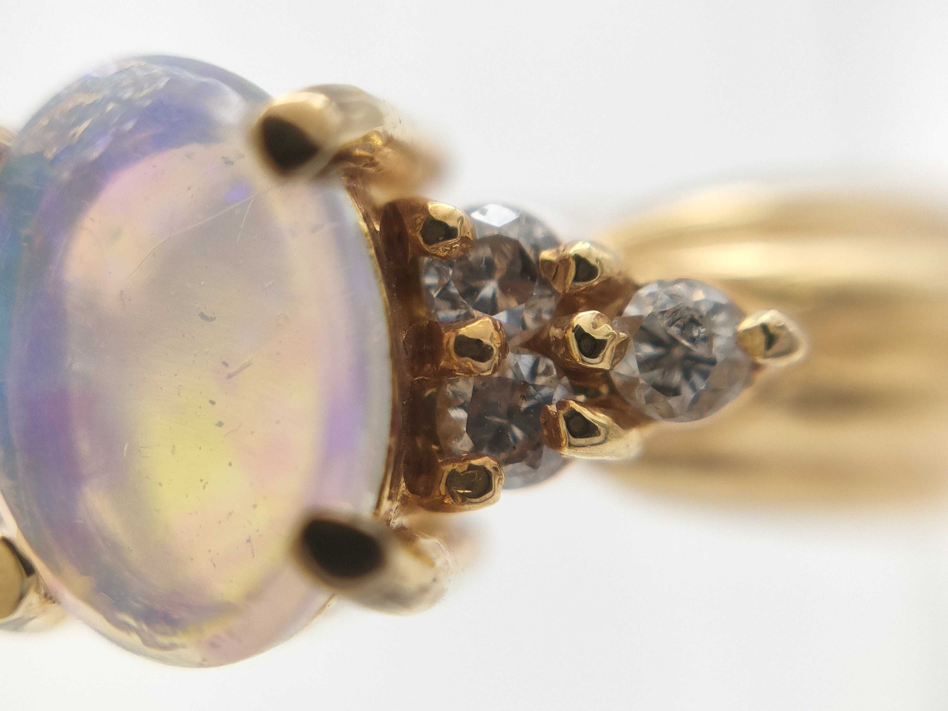 OP 0.29ct D 0.08ct K18 3.9g Ring 