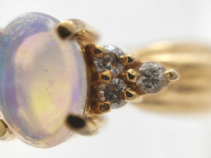 OP 0.29ct D 0.08ct K18 3.9g Ring 