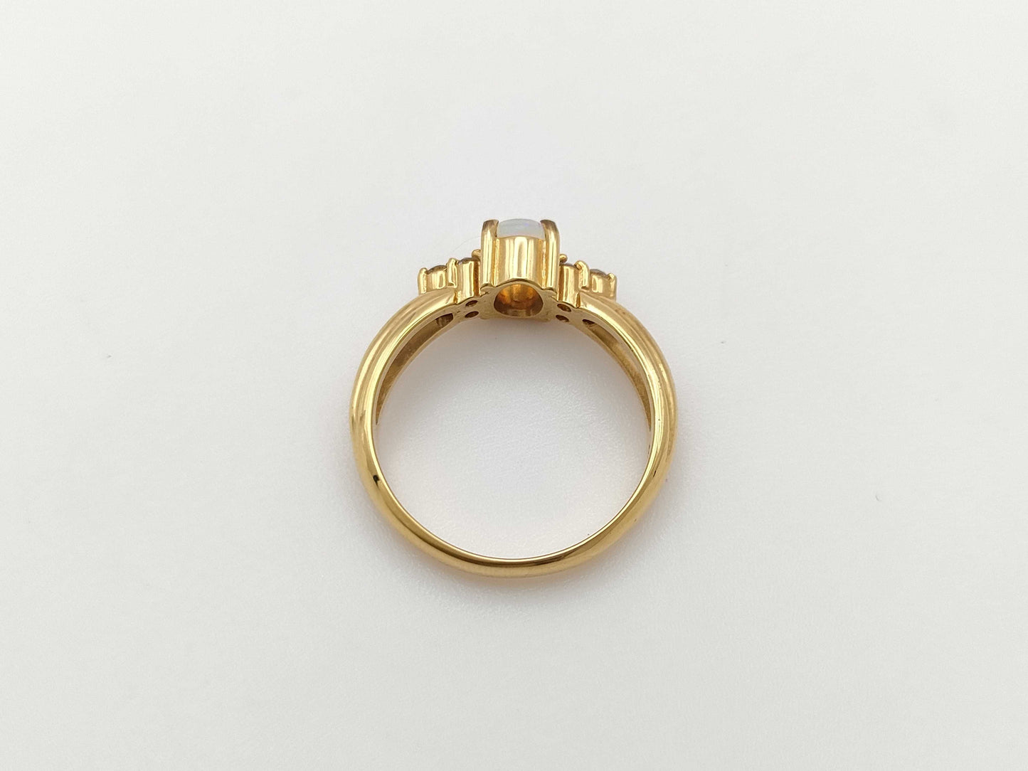 OP 0.29ct D 0.08ct K18 3.9g Ring 