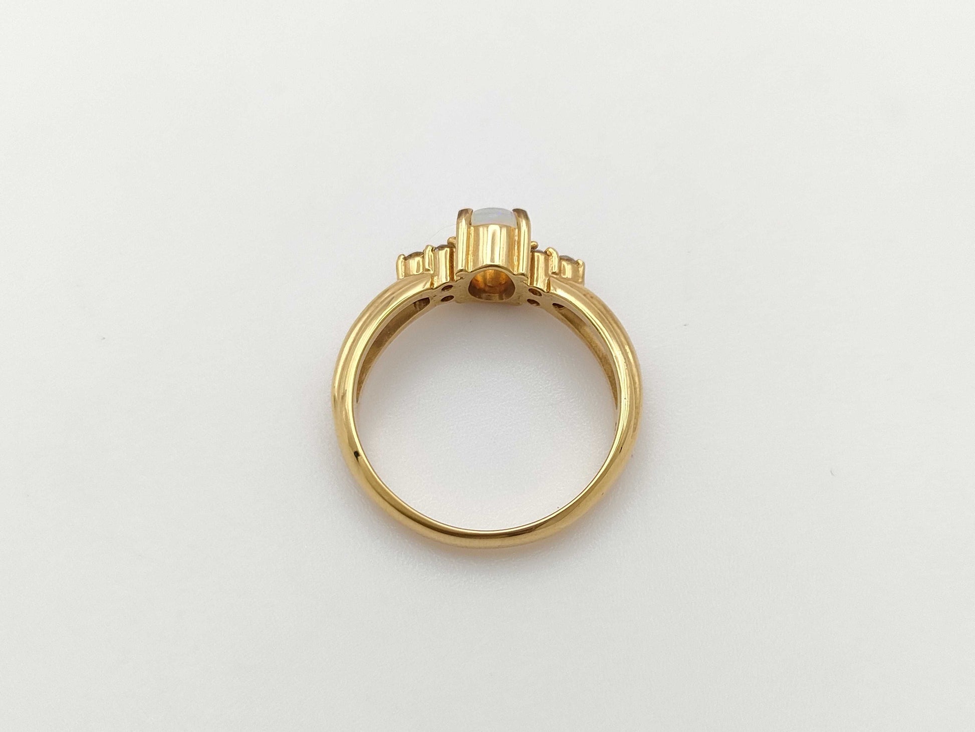 OP 0.29ct D 0.08ct K18 3.9g Ring 