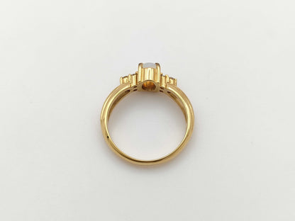 OP 0.29ct D 0.08ct K18 3.9g Ring 