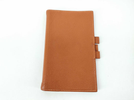 HERMES Leather Agenda Notebook Cover with G Stamp