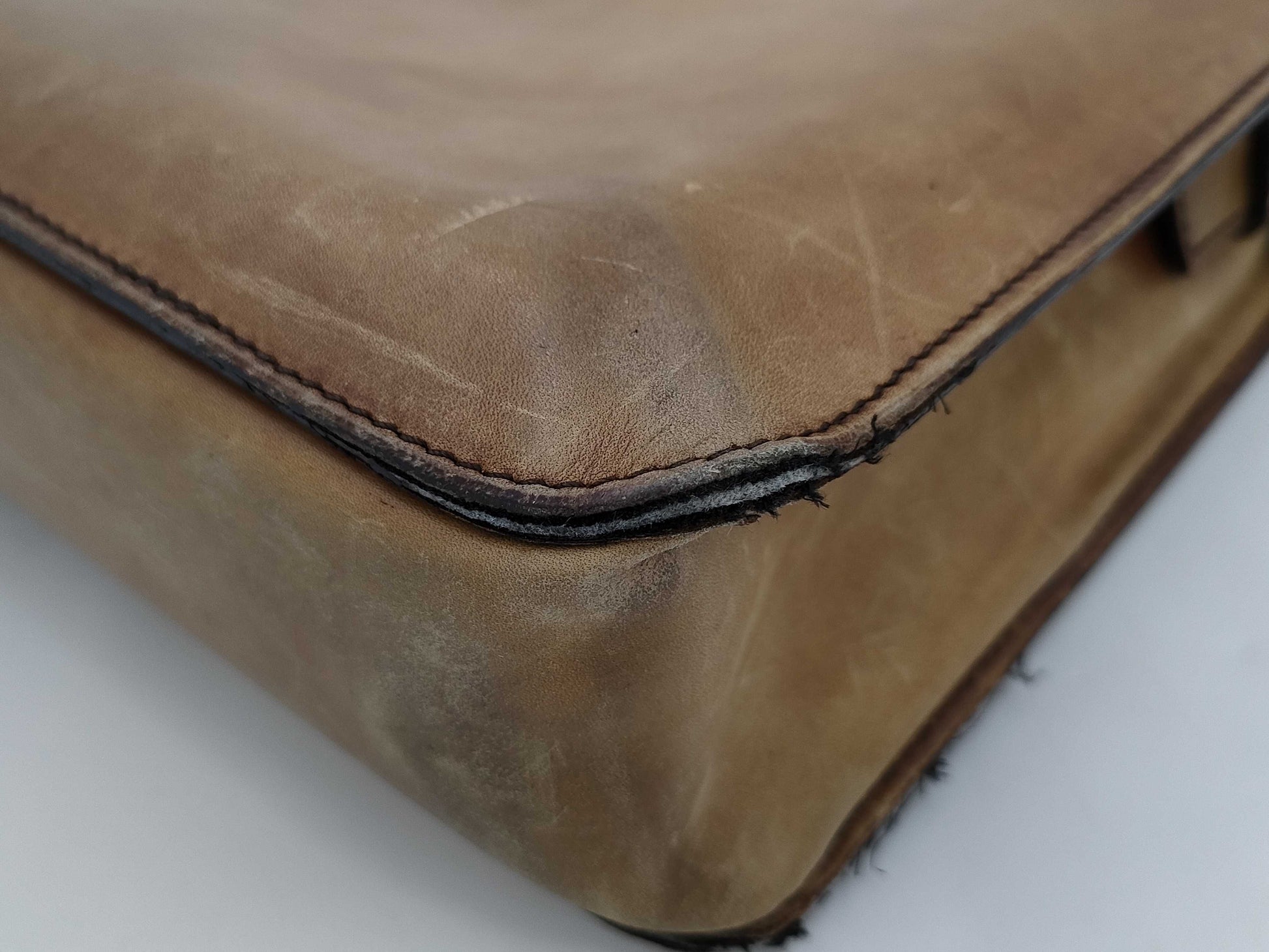 Berluti business bag briefcase, vintage, plain, early Olga model, rare bag