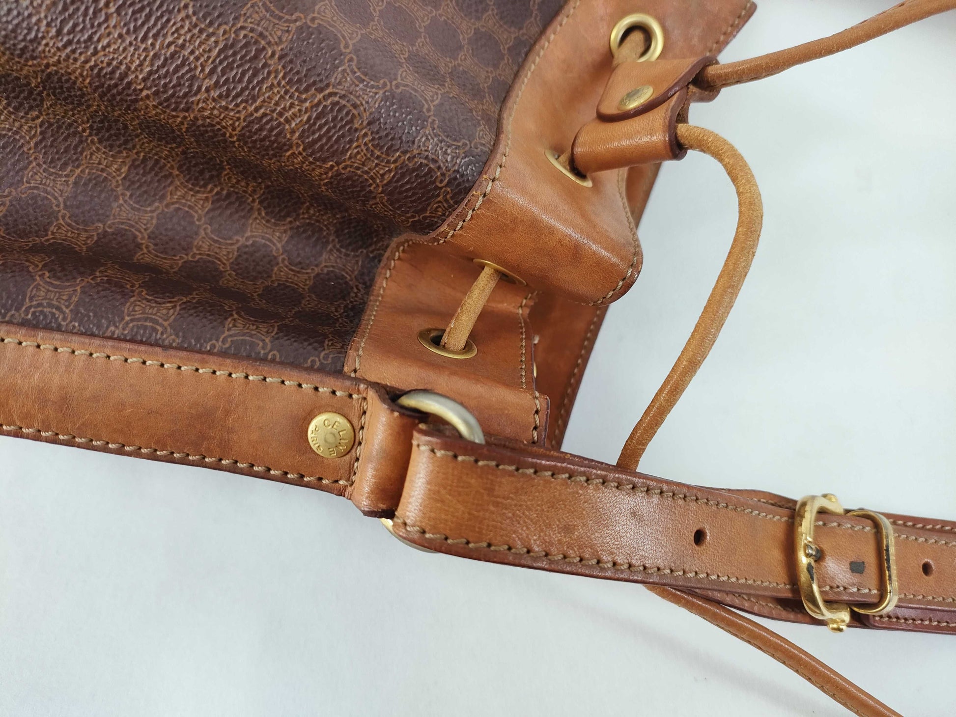CELINE Macadam Shoulder Bag MC96 Brown Shoulder Bag