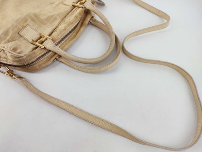 FENDI Zucca pattern Fendi Zucca handbag nylon 414771/06 beige handbag