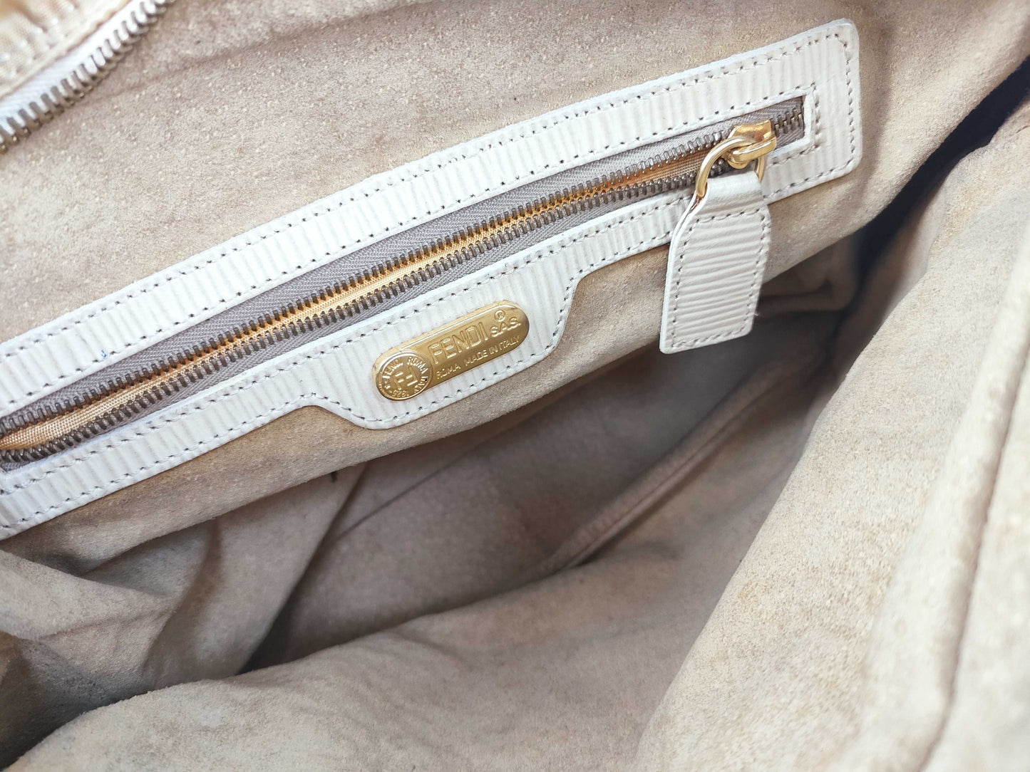 FENDI Zucca pattern Fendi Zucca handbag nylon 414771/06 beige handbag
