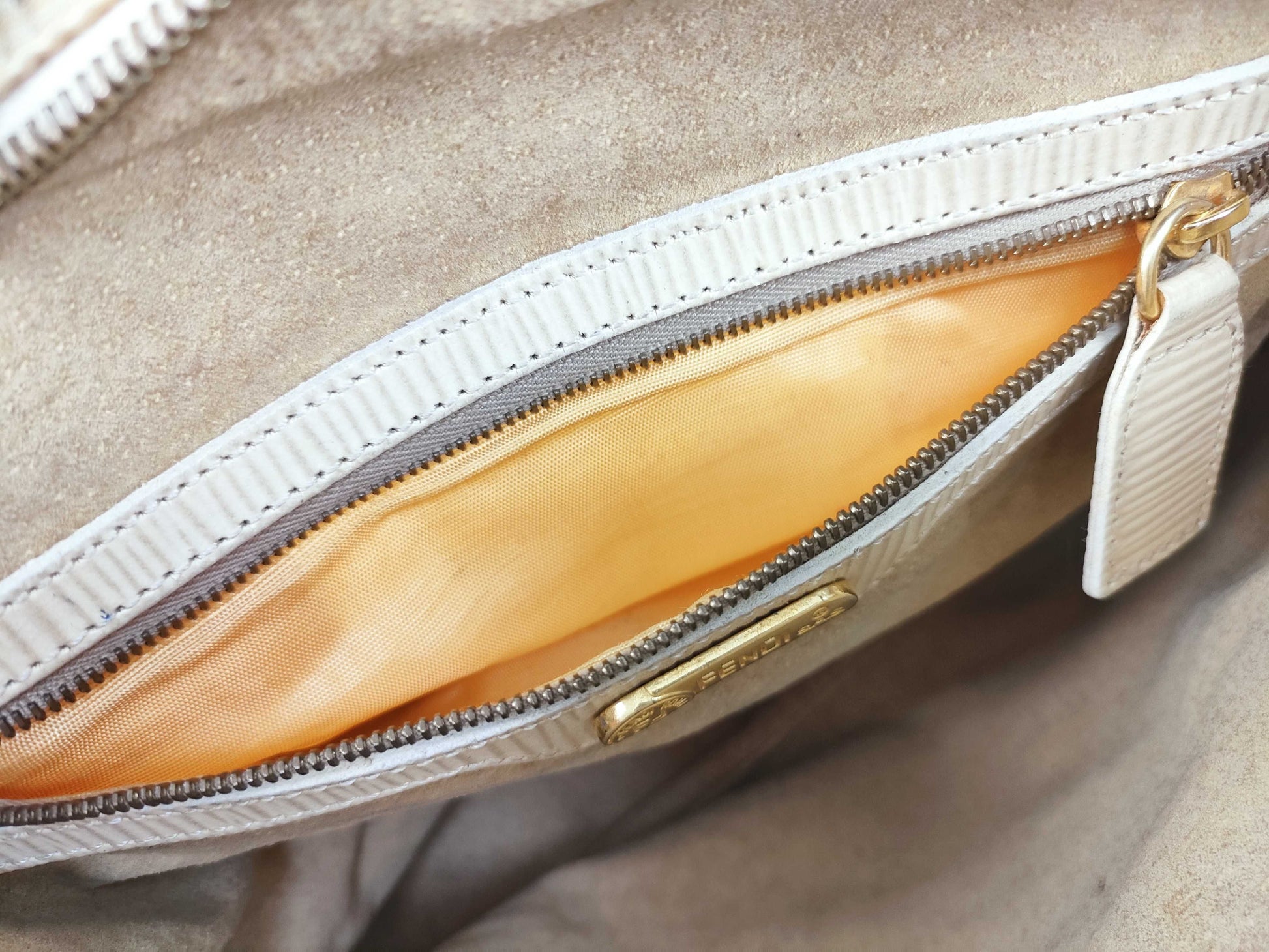 FENDI Zucca pattern Fendi Zucca handbag nylon 414771/06 beige handbag
