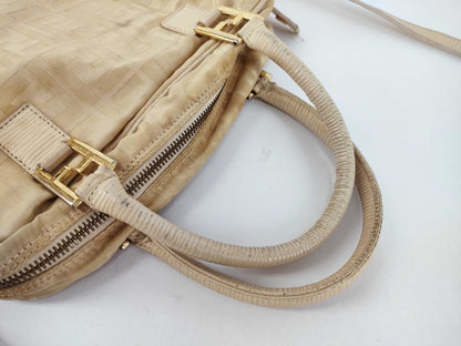 FENDI Zucca pattern Fendi Zucca handbag nylon 414771/06 beige handbag