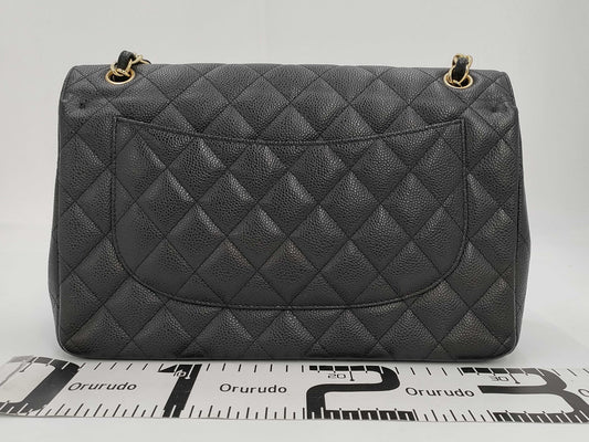 CHANEL Caviar Deca Matelasse Gold Hardware Shoulder Bag