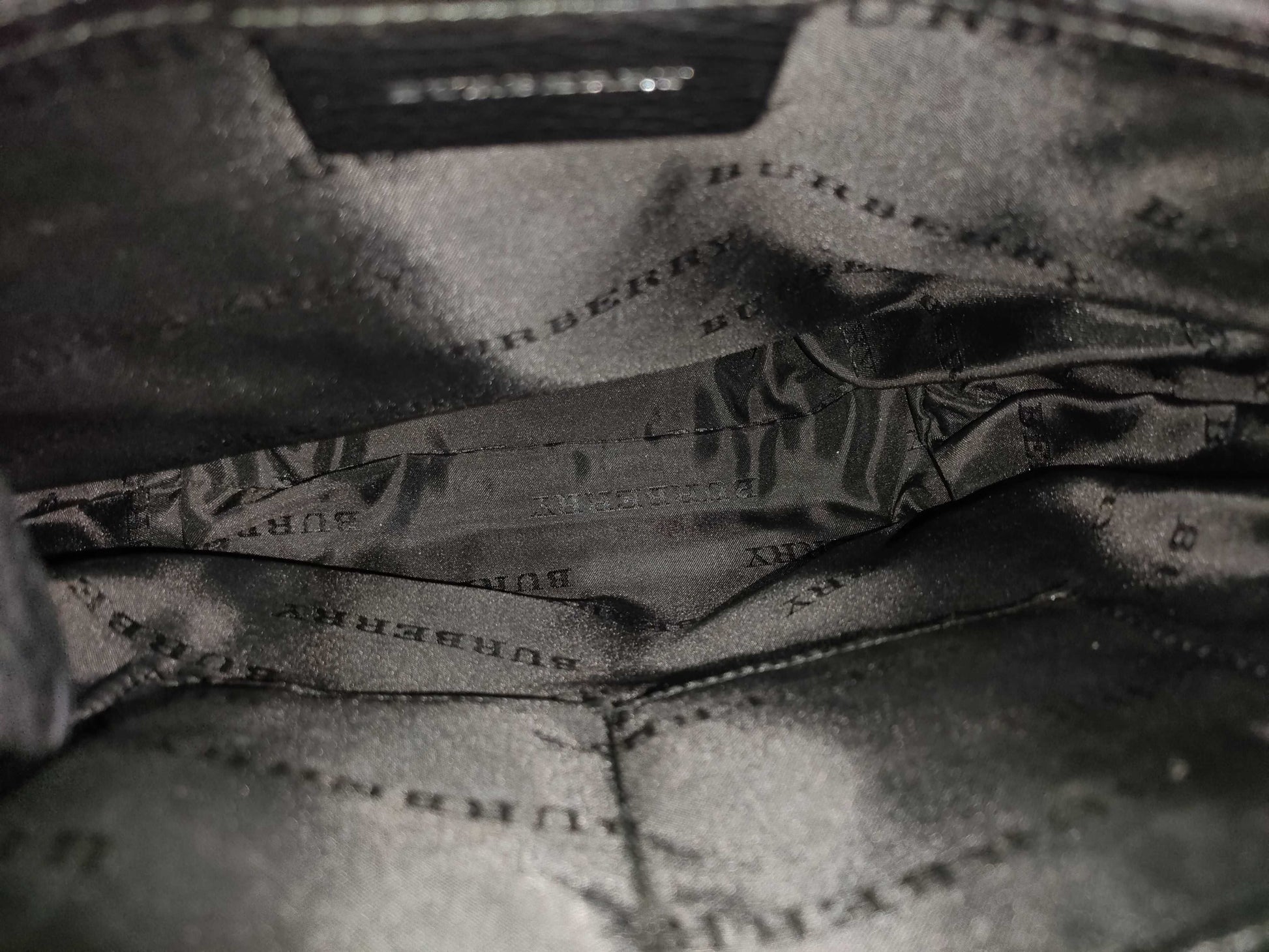 BURBERRY Checked Shoulder Bag Black Shoulder Bag
