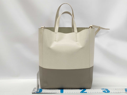 CELINE 2-way Shoulder Bag Vertical Cabas Leather Handbag