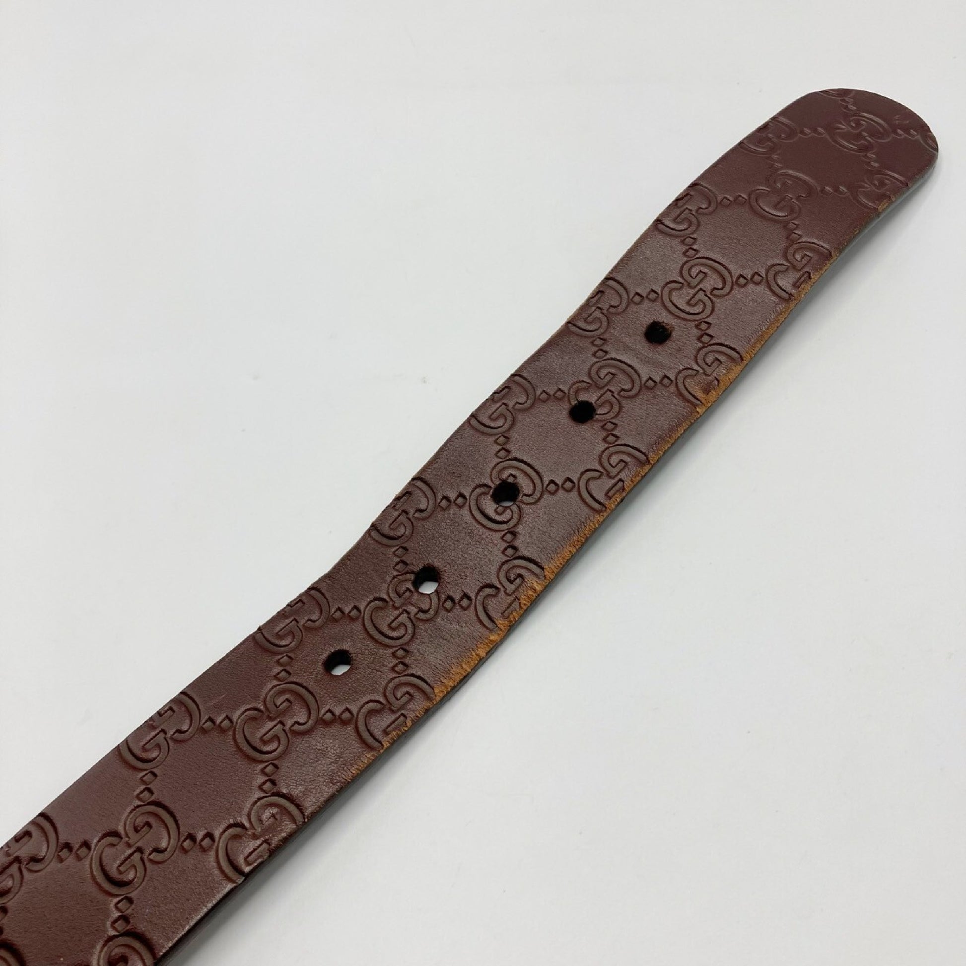 GUCCI Guccissima Leather Belt Brown Belt