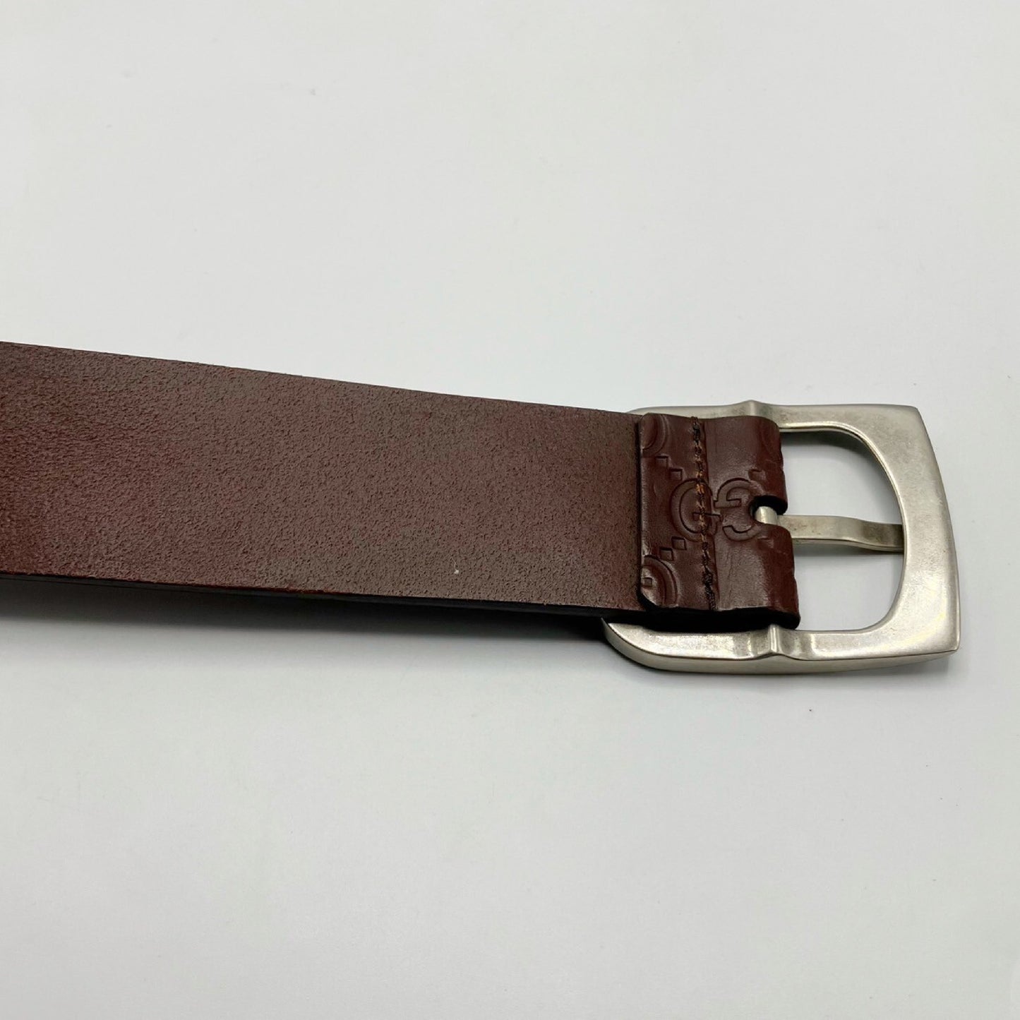 GUCCI Guccissima Leather Belt Brown Belt