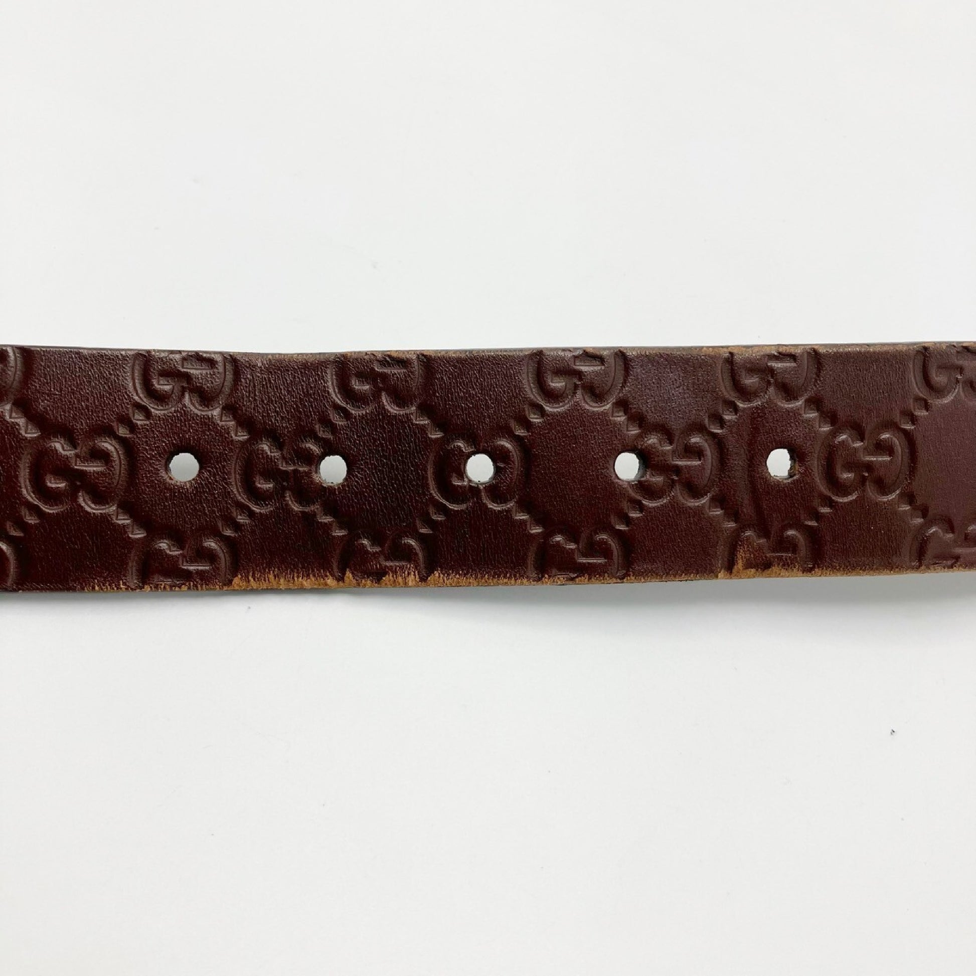 GUCCI Guccissima Leather Belt Brown Belt