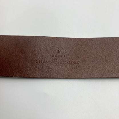 GUCCI Guccissima Leather Belt Brown Belt