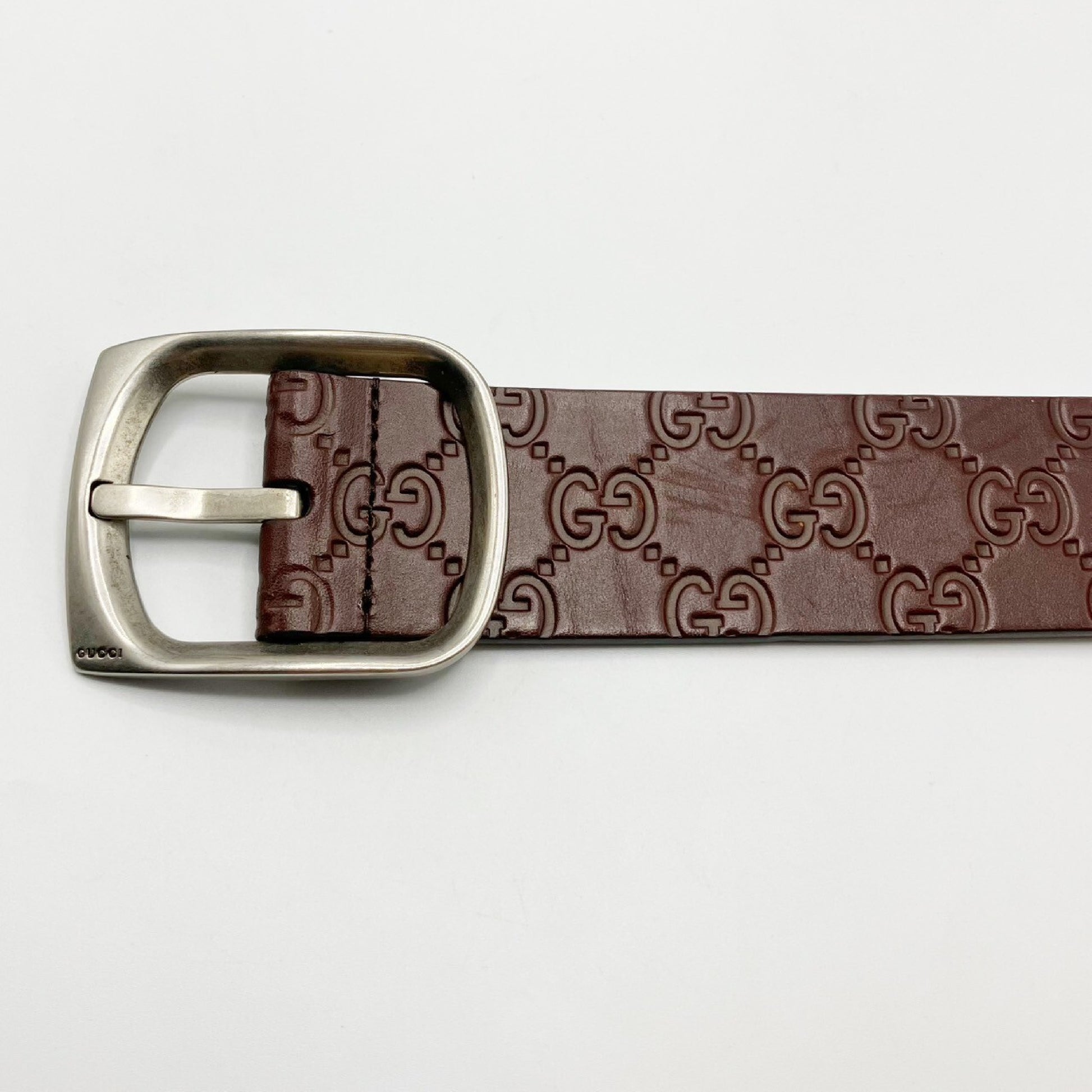 GUCCI Guccissima Leather Belt Brown Belt