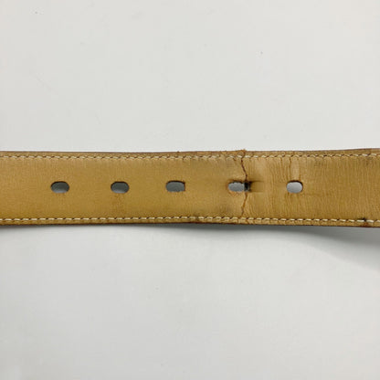 HERMES Leather Belt Engraved K Belt