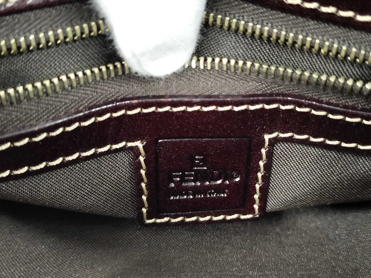FENDI Zucchino Zucca All-Over Print Enamel Handbag