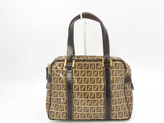 FENDI Zucchino Zucca All-Over Print Enamel Handbag