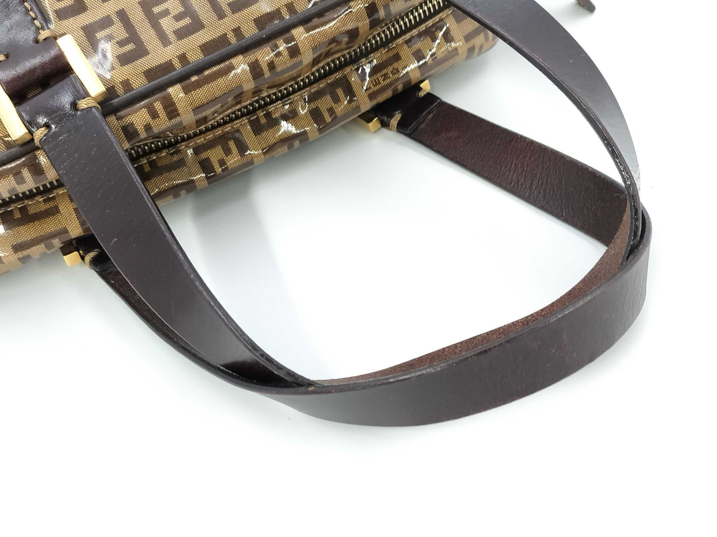 FENDI Zucchino Zucca All-Over Print Enamel Handbag