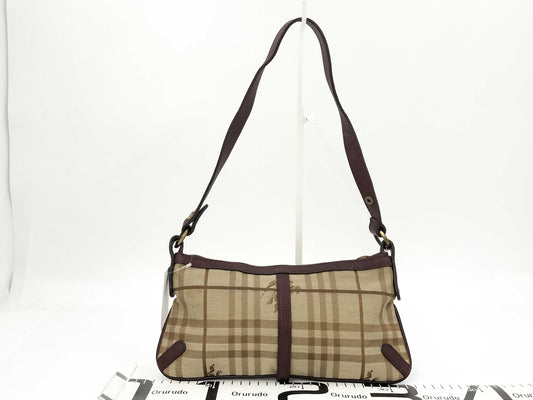 BURBERRY Canvas/Leather Shoulder Bag