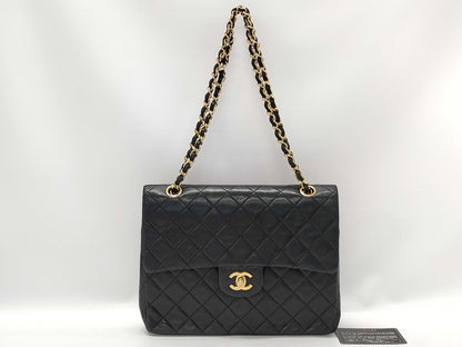CHANEL Matelasse Chain Shoulder Bag with Coco Mark and Gold Hardware, Lambskin Leather