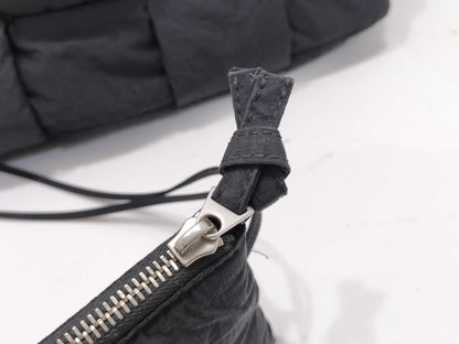 BOTTEGA VENETA Padded Cassette Shoulder Bag, Black Nylon