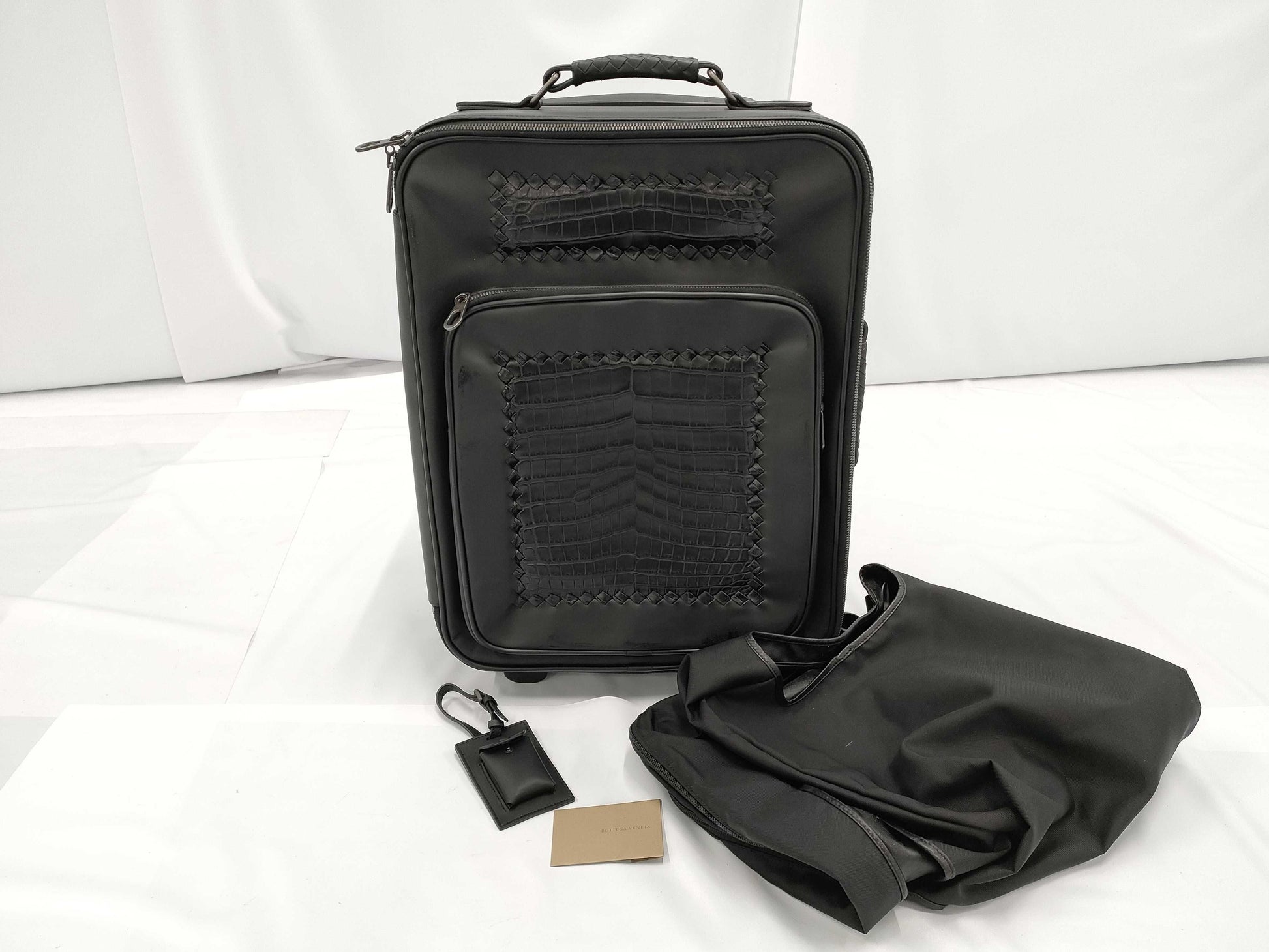 BOTTEGA VENETA Crocodile x Leather Carry Case Carry Bag