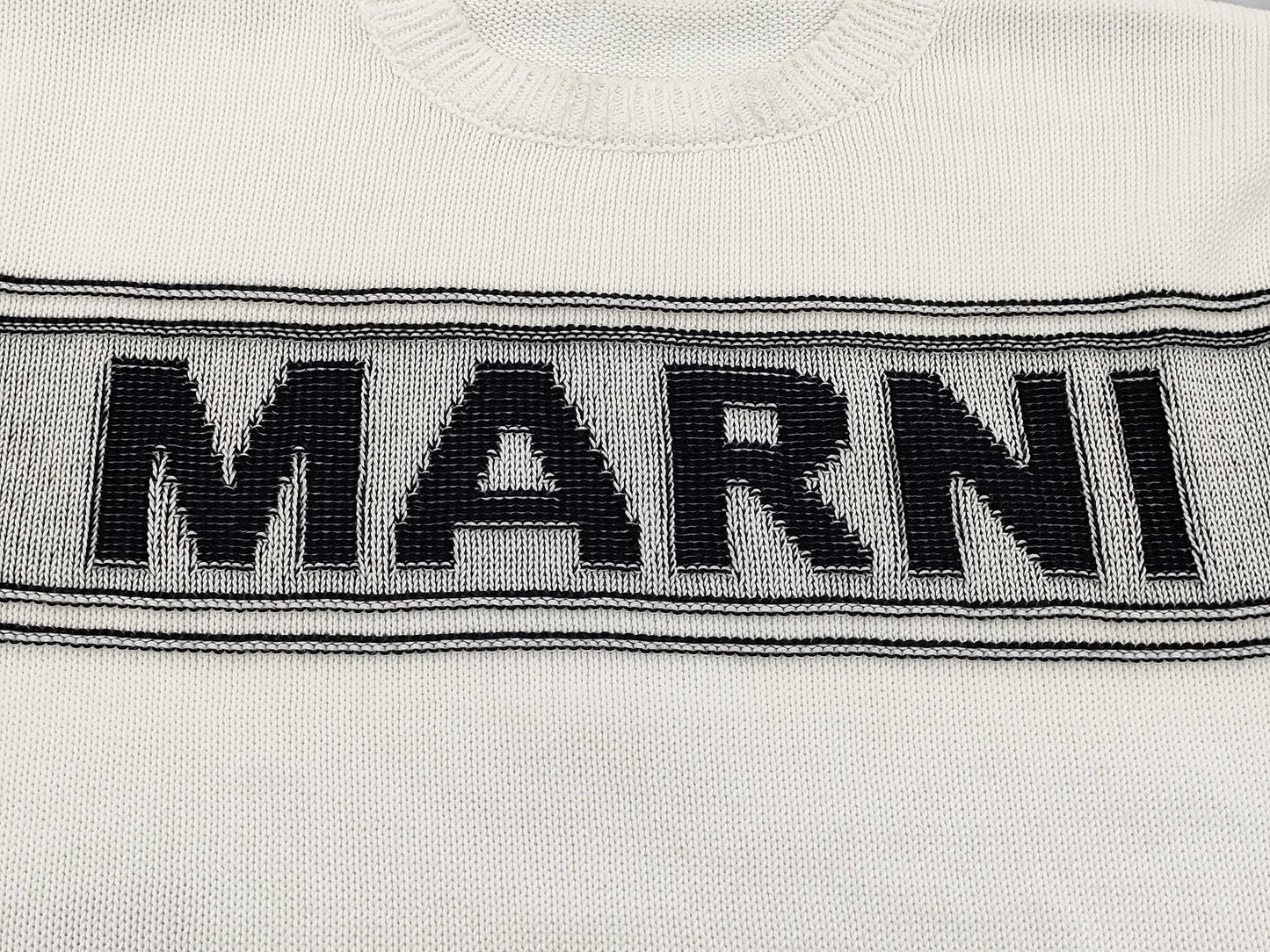 MARNI crew neck knit with side slits, 2023SS, size 40, top