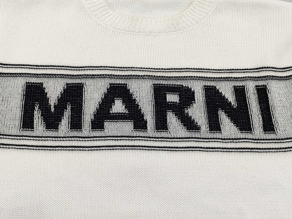 MARNI crew neck knit with side slits, 2023SS, size 40, top