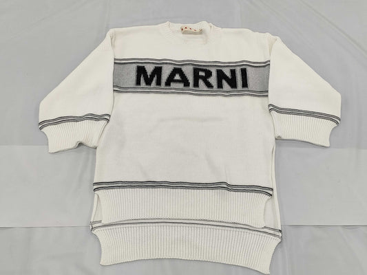 MARNI crew neck knit with side slits, 2023SS, size 40, top